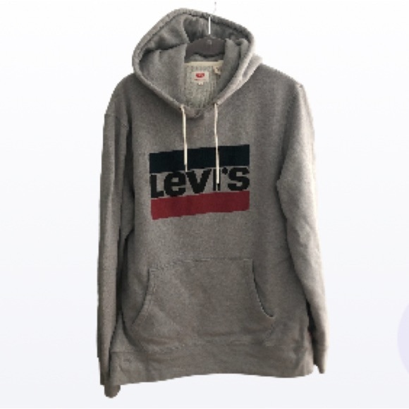 Levi’s  size medium gray Cotton hoodie sweatshirt - Picture 2 of 13